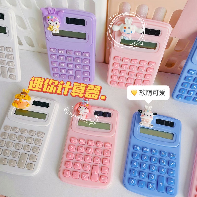 Mini Calculator Cute Cartoon Portable Creative Calculator For Primary School Students Small Handheld Cute Portable - Image 2